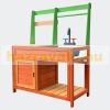 Children's outdoor kitchen made of wood, kitchen with outdoor sink