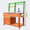 Children's outdoor kitchen made of wood, kitchen with outdoor sink