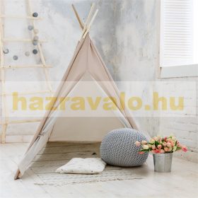   Játszósátor indiánsátor gyerekeknek bézs 115x115x160 cm