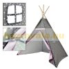 Play tent Native American tent for children star gray-pink 115x115x160 cm