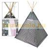 Play tent Native American tent for children star gray-pink 115x115x160 cm