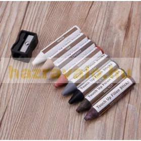 Javító filctoll és javító viasz 17 darabos készlet bútorjavító, fajavító toll bútorjavító viasz