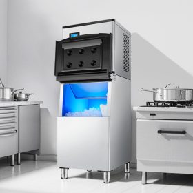   Jégkészítő gép jégtartály szűrővel 113,4 kg kapacitás jégtároló konténer