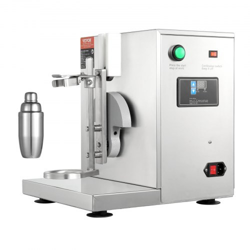 Turmixgép, 120 W Kereskedelmi turmixgép, egyfejes turmixgép, 0-180 s Állítható turmixgép, 750 ml-es rozsdamentes acél pohárral, turmixboltok számára.