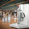 Turmixgép 120W egyfejes turmixgép 750 ml-es rozsdamentes acél pohárral elektromos proteinshake- és tejturmix-készítő
