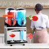 2×15 literes professzionális jégkása készítő gép smoothie, koktél és jeges italokhoz