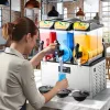3x15 literes professzionális jégkása készítő gép turmixgép smoothie, koktél és jeges italokhoz