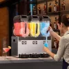 Professzionális 3 tartályos jégkása készítő gép 3x12 liter kapacitás, rozsdamentes acél, digitális vezérlés
