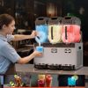 Professzionális 3 tartályos jégkása készítő gép 3x12 liter kapacitás, rozsdamentes acél, digitális vezérlés