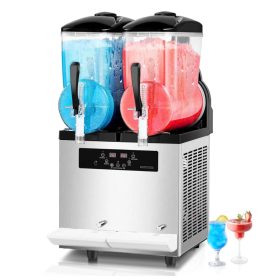   2x12 literes professzionális jégkása készítő gép rozsdamentes acél ház, digitális vezérlés
