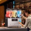 Professzionális 3 tartályos jégkása készítő gép 3x12 liter kapacitás, rozsdamentes acél kivitel, digitális vezérléssel