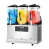 Professzionális 3 tartályos jégkása készítő gép 3x12 liter kapacitás, rozsdamentes acél kivitel, digitális vezérléssel