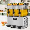Professzionális háromtartályos jégkása készítő gép 3x12 liter 1100W teljesítménnyel, rozsdamentes acél kivitelben