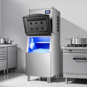   Kereskedelmi jégkészítő gép tárolóval 181 kg/nap kapacitás automatikus öntisztítás