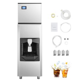   Ipari jégkészítő gép automata jégadagolóval 163 kg/nap 80kg tároló jégkockakészítő