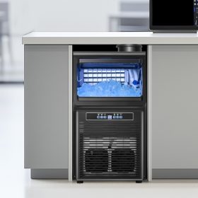   Szabadon álló jégkockakészítő gép LED kijelzővel 31,75 kg/nap kapacitás ipari jégkészítő