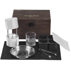   Jéggolyó forma készlet 60 mm jéggömb készítő csepegtető tálca, jégcsipesz, pohár