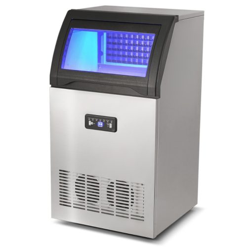 Ipari jégkockakészítő gép 52 kg/nap, 15 kg tárolókapacitás szabadon álló jégkészítő