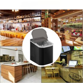   Hordozható jégkockakészítő gép jéggép 12 kg/nap, két méretű jégkocka, LCD kijelző