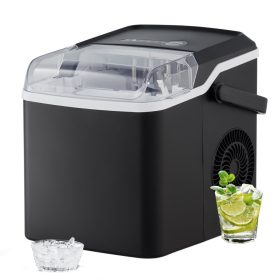   Hordozható jégkockakészítő gép 105W rozsdamentes acél 11,8 kg/nap jégkészítő 0,6 kg tárolókapacitás