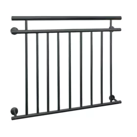   Franciaerkély korlát antracit porszórt acél korlát 128x90 cm