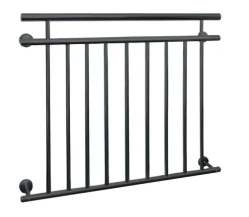 Franciaerkély korlát antracit porszórt acél korlát 128x90 cm