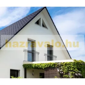   Franciaerkély korlát antracit porszórt acél korlát 128x90 cm