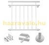 French balcony railing white powder-coated steel railing 128x90 cm 