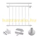 Erkélykorlát  franciaerkély  acél 128x90 cm inox