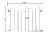 French balcony railing white powder-coated steel railing 128x90 cm 