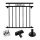 French balcony railing black powder-coated steel railing 128x90 cm 
