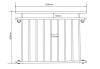 French balcony railing black powder-coated steel railing 128x90 cm 