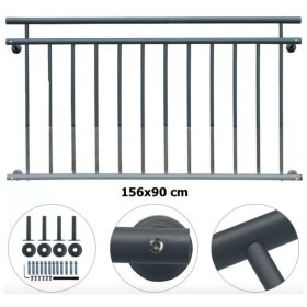 Erkélykorlát  franciaerkély  acél 156x90 cm inox