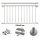French balcony railing white powder-coated steel railing 156x90 cm 