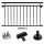 French balcony railing black powder-coated steel railing 156x90 cm 