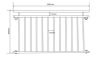 French balcony railing black powder-coated steel railing 156x90 cm 