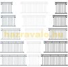 French balcony railing black powder-coated steel railing 156x90 cm 