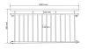 French balcony railing black powder-coated steel railing 184x90 cm