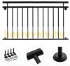French balcony railing black powder-coated steel railing 184x90 cm