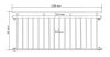 French balcony railing black powder-coated steel railing 225x90 cm 