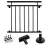 French balcony railing black powder-coated steel railing up to 100-225 cm 