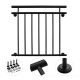 French balcony railing black powder-coated steel railing up to 100-225 cm 