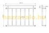French balcony railing black powder-coated steel railing up to 100-225 cm 