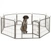 Kölyökállat kisállat kifutó karám kennel 8 oldalú könnyű szerelés 60cm magas szürke