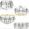 Kölyökállat kisállat kifutó karám kennel 8 oldalú könnyű szerelés