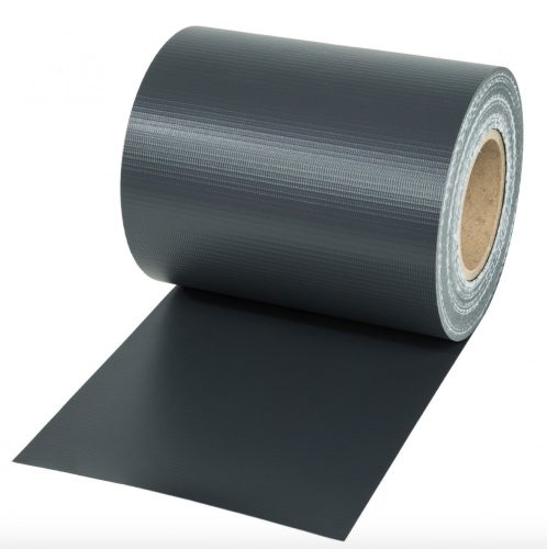 Keritésbe fűzhető PVC műanyag szalag 70m hosszú 19cm magas sötét szürke belátásgátló szélfogó