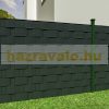 Keritésbe fűzhető PVC műanyag szalag 70m hosszú 19cm magas sötét szürke belátásgátló szélfogó