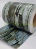 Kőmintás kerítésbe fűzhető PVC műanyag szalag 35 m hosszú 19cm magas világos hosszú vékony köves belátásgátló szélfogó