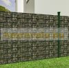 PVC plastic strip that can be attached to a stone-patterned fence 35 m long 19 cm high broken stone clear windbreak