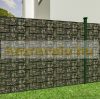Keritésbe fűzhető PVC műanyag szalag 70m hosszú 19cm magas tört köves világos belátásgátló szélfogó